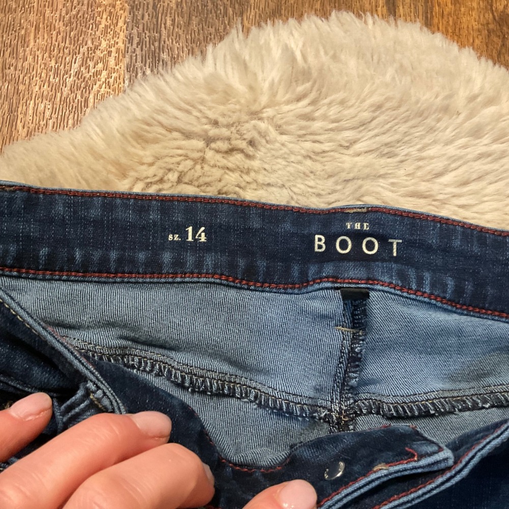 White House Black Market The Boot Size 14 Blue Womens - Picture 2 of 8